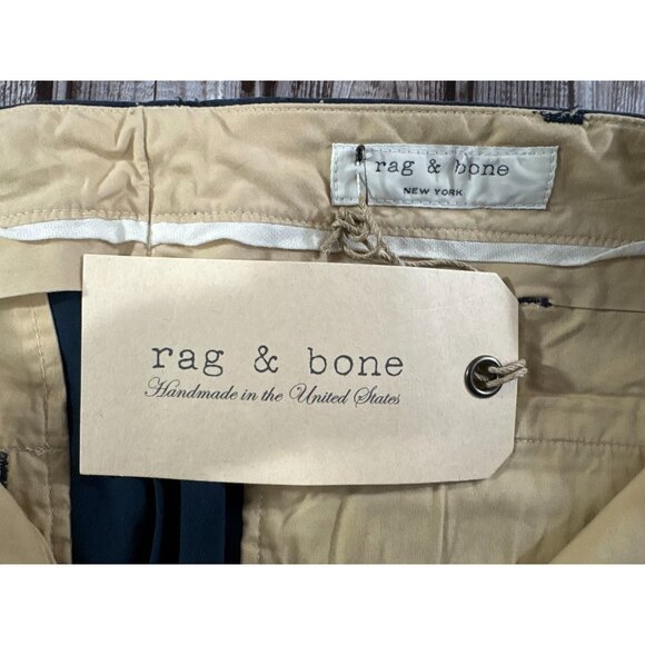 Rag & Bone Hughes Chinos pants size 32 color navy NWT handmade USA - Picture 2 of 6